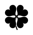 clover black silhouette vector image vector image