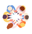 diversity community round team society hugging vector image