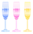 glasses of fizzy drink vector image