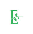 leaf initial a logo template vector image
