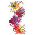 vintage floral seamless pattern vector image