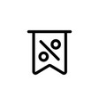 discount icon isolated contour symbol vector image