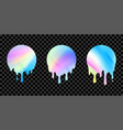 hologram sticker label or melting round seal vector image vector image