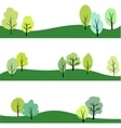 set of landscape with trees vector image vector image