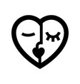 love icon or valentines day sign designed vector image