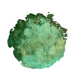 green watercolor stain vector image vector image