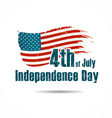 independence day flag retro vintage vector image