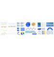 modern infographic template with stock diagrams vector image vector image