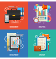 set of flat design concept for business vector image