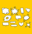 speech bubble for comic text isolated background vector image