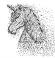 unicorn head particle vector image vector image