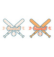 vintage emblem for baseball vector image vector image