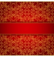 royal burgundy invitation with gold lace ornament vector image