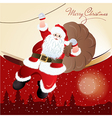 santa claus greeting card design vector image