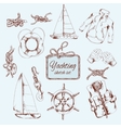 yachting sketch set vector image