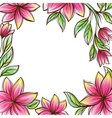 floral frame retro style design template vector image vector image
