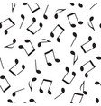 seamless pattern drawn music notes vector image