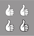 set of thumb up icons vector image vector image