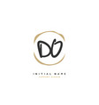 d o do beauty initial logo handwriting vector image