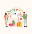 finance manager character giving consultation vector image