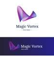 gradient vortex logo blue and violet vector image vector image