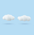 white clouds isolated on a blue background soft vector image