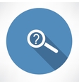 magnifie with a question mark vector image vector image