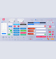 set elements for interface universal ui ux vector image vector image