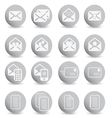 set of mail icons vector image vector image