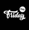 black friday sale lettering badge vector image