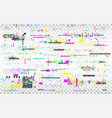 glitch vhs background color distortions vector image