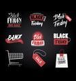 black friday sale poster background handwritten vector image