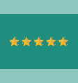 five star rating vector image vector image