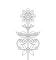 flower inspired by ukrainian traditional vector image