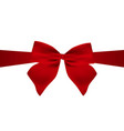 red gift bow of ribb vector image