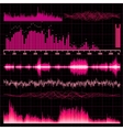 sound waves set music background eps 10 vector image