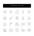 line icons set christmas pack vector image