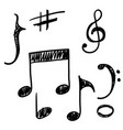 note music icon design with handdrawn doodle style vector image vector image