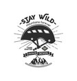 vintage mountaineering badge climbing logo vector image