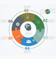 parts puzzles in the form of a circle vector image vector image