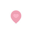 pink love locator icon design navigation pin vector image