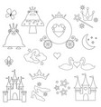 princess digital stamps vector image vector image