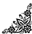 black and white floral arrangement vector image vector image