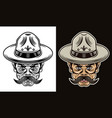 boyscout men in hat with mustache vector image vector image