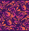 exotic leaves and floral seamless pattern vector image