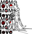 mom love vector image