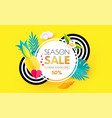 summer sale layout design template paper art vector image