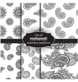 set of seamless backgrounds vector image
