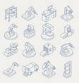automated production line isometric thin vector image vector image
