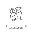 wildlife protection pixel perfect linear icon vector image